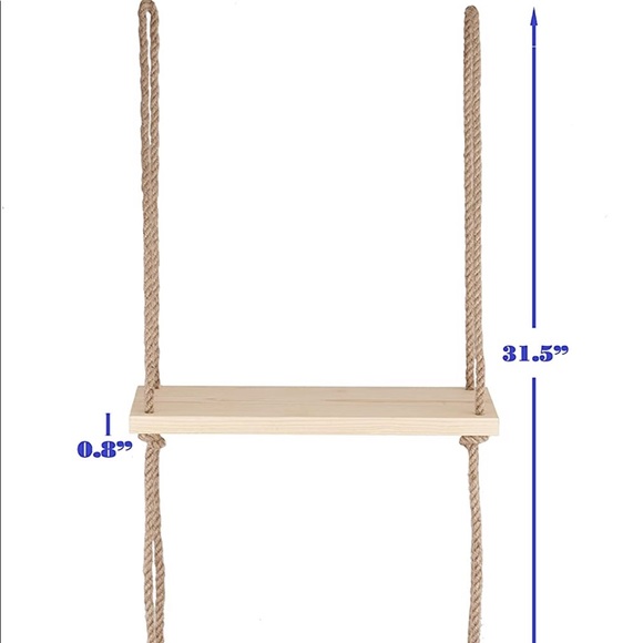 Bohemian rustic shelf hanging rack storage - Picture 6 of 6